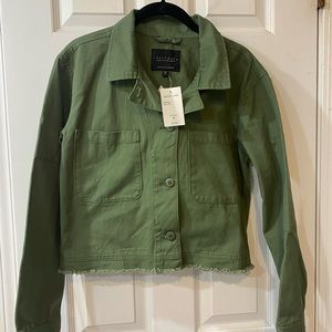 NWT SANCTUARY frayed military green CROPPED jacket size Med